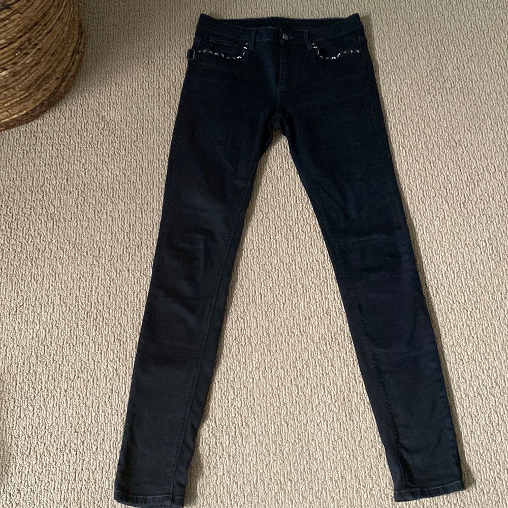 Zadig & Voltaire low rise skinny black jeans